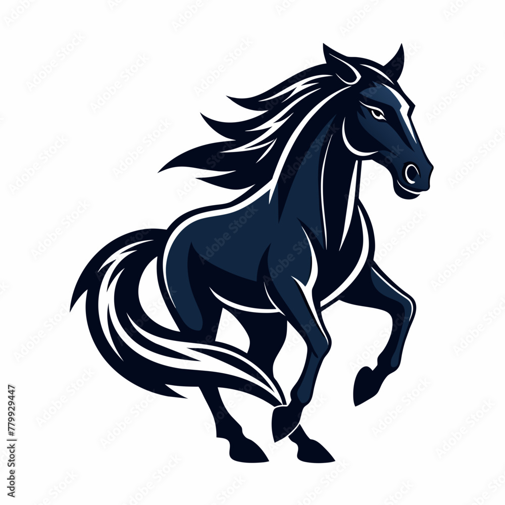 horse-silhouette-mascot-logo