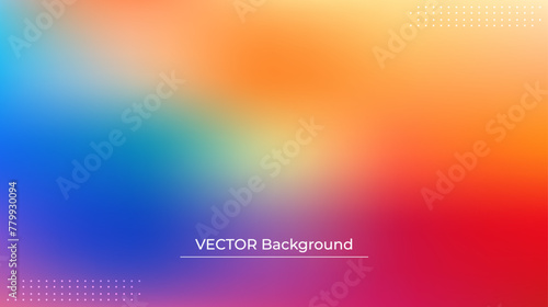 Smooth and blurry colorful gradient mesh background. Modern bright rainbow colors. Easy editable soft colored vector banner template. Premium quality