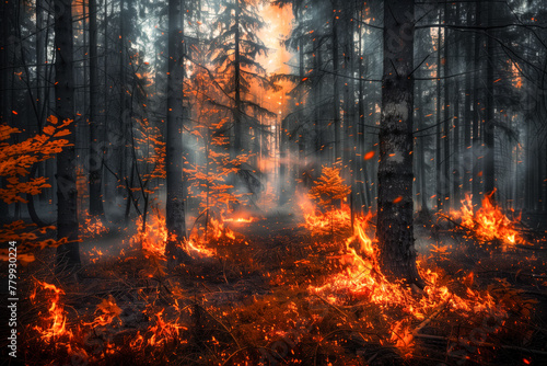 Forest fire, a natural disaster