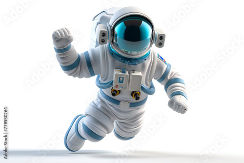 Illustration of a cosmonaut, 3d render