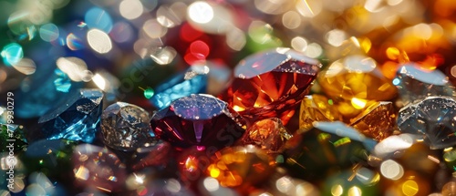 diamonds rubies emeralds sapphires, backlight saturated vivid vibrant colors