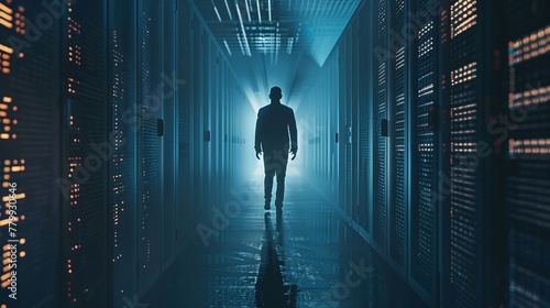 IT Engineer Working in Data Server