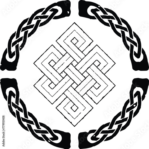 Viking Knot Braid Circle and Infinity Knot