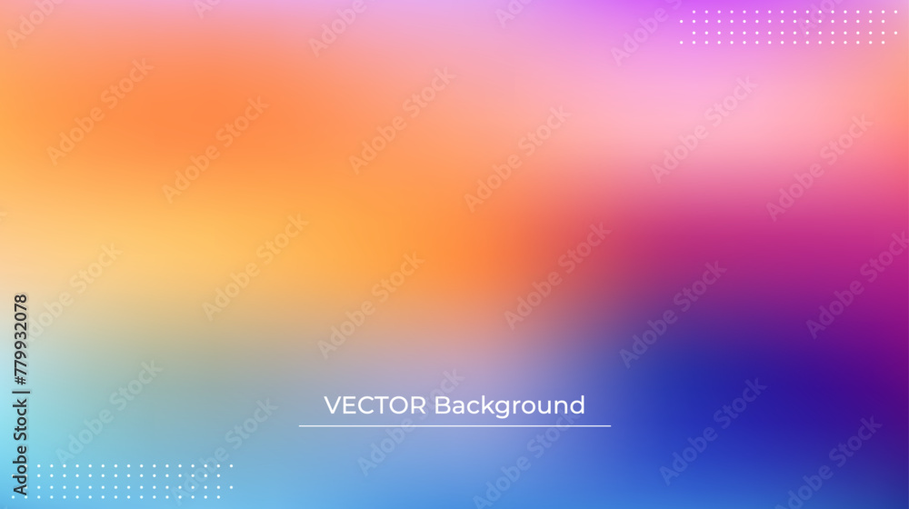 Smooth and blurry colorful gradient mesh background. Modern bright rainbow colors. Easy editable soft colored vector banner template. Premium quality Smooth and blurry colorful gradient mesh background. Modern bright rainbow colors. Easy editable soft colored vector banner template. Premium quality