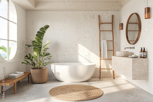 Modern Bathroom Interior Design with Natural Light