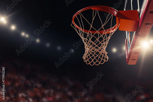 Basketball background with a ball scoring © Sandu