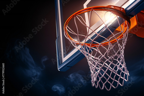 Basketball background with a ball scoring © Sandu