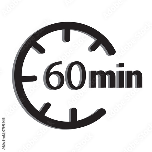  symbol work time, delivery and service time, isolated green on white , Vector illustrationeps10 photo