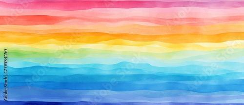 Abstract striped rainbow watercolor