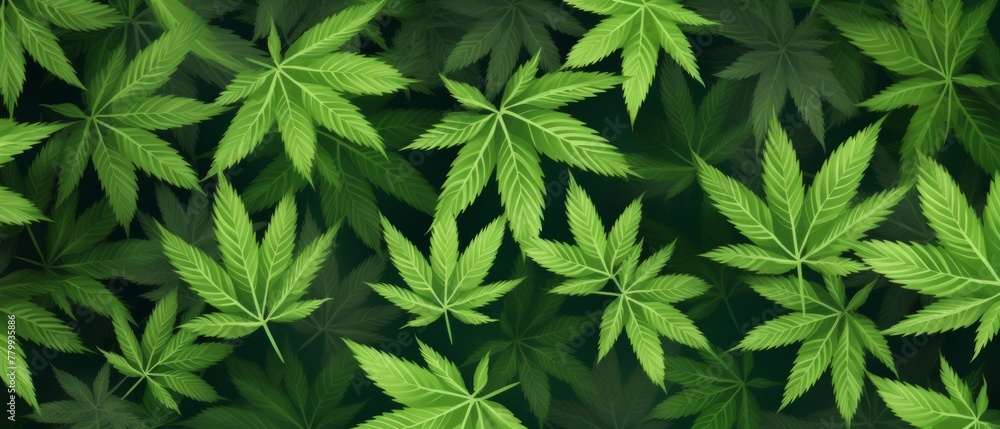 Cannabis Leaves Background