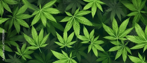 Cannabis Leaves Background photo