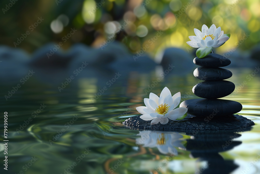 Zen Spa Serenity with Stones and Orchid Zen Spa Serenity with Stones and Orchid