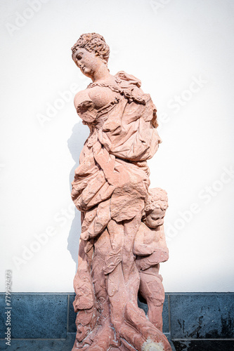 A sculpture made of sandstone 
