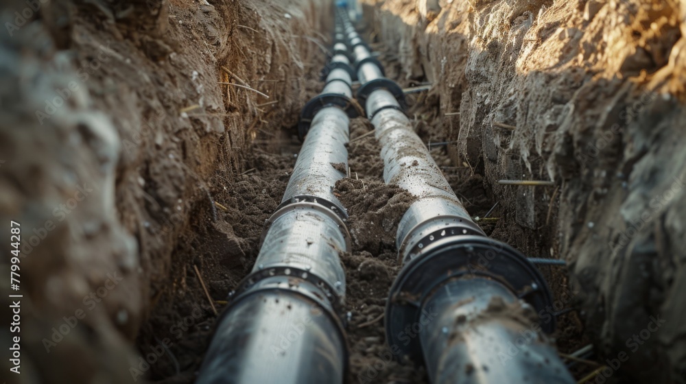 Fototapeta premium A New Pipeline Installation