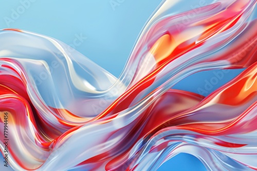 Vibrant Surge of Abstract Colors in Liquid Motion - Generative AI