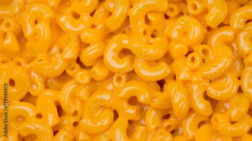 Creamy macaroni and cheese close-up texture background 