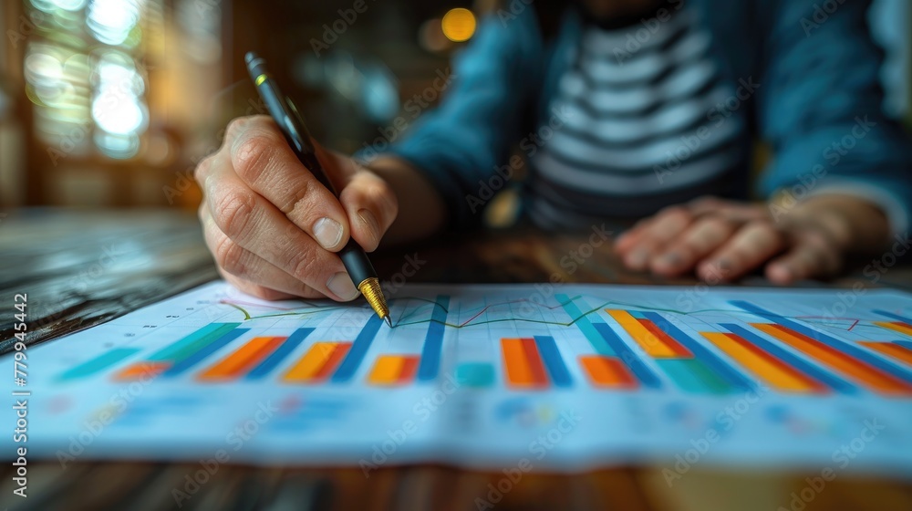 Businessmen or investor working with financial and analyze company financial reports. investment, balance sheets, taxes, planning and business strategies concept. Generative AI Businessmen or investor working with financial and analyze company financial reports. investment, balance sheets, taxes, planning and business strategies concept. Generative AI