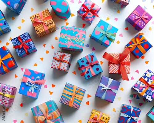 collection of small colorful gift boxes © 220 AI Studio