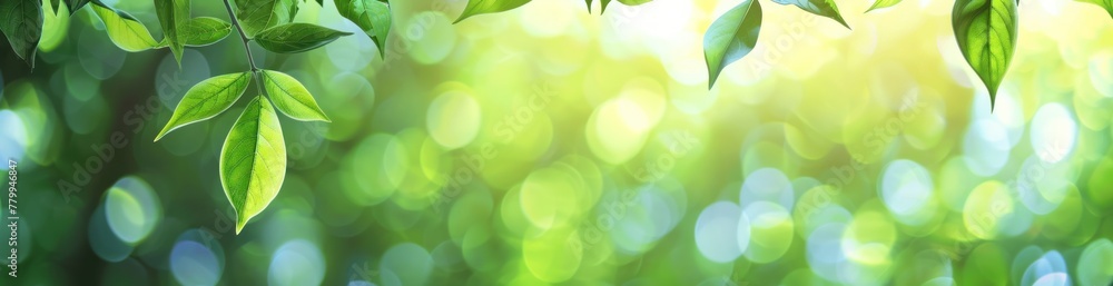 Whispers of Spring: Young Leaves Bathed in Golden Sunlight - Generative AI Whispers of Spring: Young Leaves Bathed in Golden Sunlight - Generative AI
