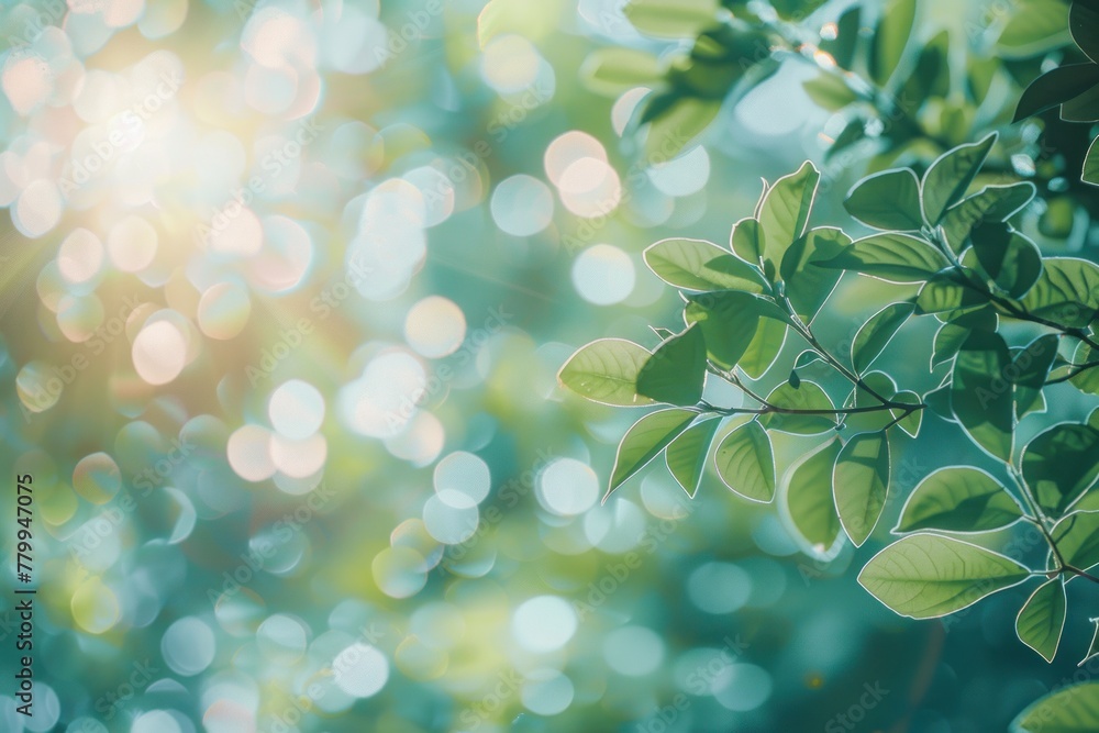 Glimmers Through Spring Leaves: Nature's Serene Harmony - Generative AI Glimmers Through Spring Leaves: Nature's Serene Harmony - Generative AI