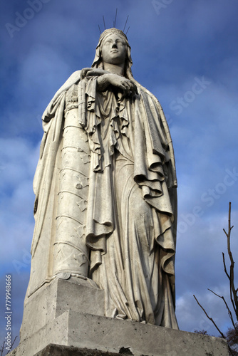 Statue of Sainte Clotilde - second wife of Clovis - first king of Francs - Jardin du Luxembourg - Paris - France photo