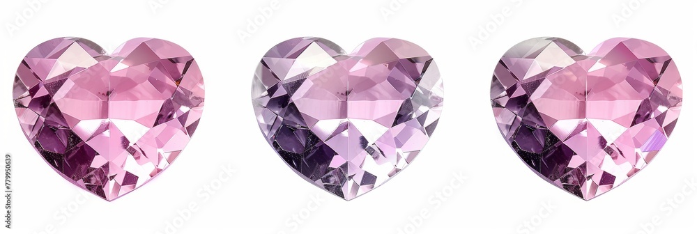 Artistic 3D vector illustration of heart made of colorful shining crystal glass Artistic 3D vector illustration of heart made of colorful shining crystal glass
