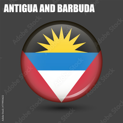 Free Download The national flag of Antigua and Barbuda is in the shape of a circle.Vector.
Round 3d flag icon with high detail.
Spherical illustration of the flag. - GFXLoad