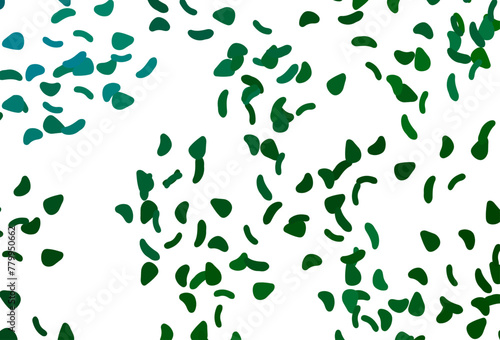 Light Blue, Green vector pattern with chaotic shapes.