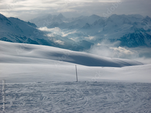 View of Termignon ski domain - Val Cenis - Savoie - France photo