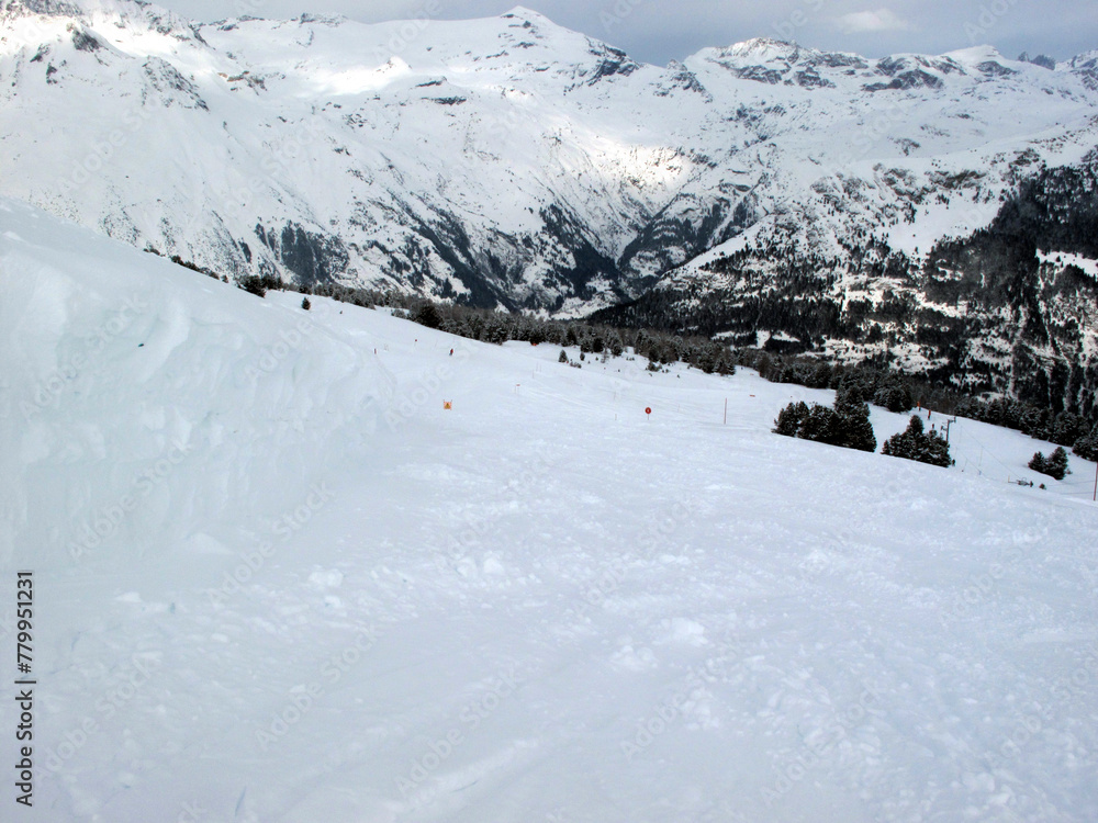 Obraz premium View of Termignon ski domain - Val Cenis - Savoie - France