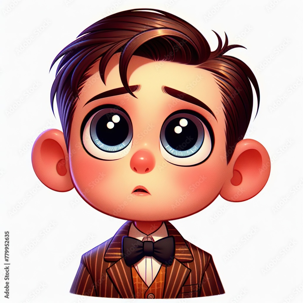 A Cartoon Boy’s Thoughtful Moment captures the reflective mood of the young character, ideal for educational themes or children’s storytelling. A Cartoon Boy’s Thoughtful Moment captures the reflective mood of the young character, ideal for educational themes or children’s storytelling.