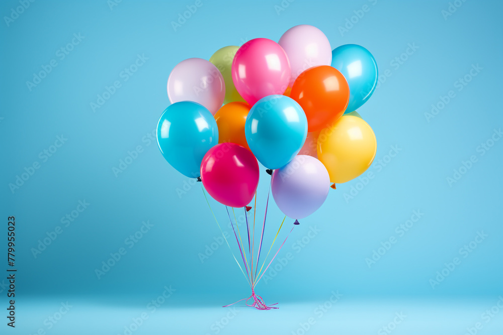 An HD-captured image presenting a stunning display of colorful balloons against a solid background, adding vibrancy and joy to the scene.