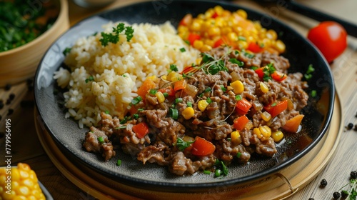 Danish cuisine: Millionbef is ground beef or finely chopped pieces of beef fried with sauce, boiled rice, pasta or mashed potatoes as a side dish.