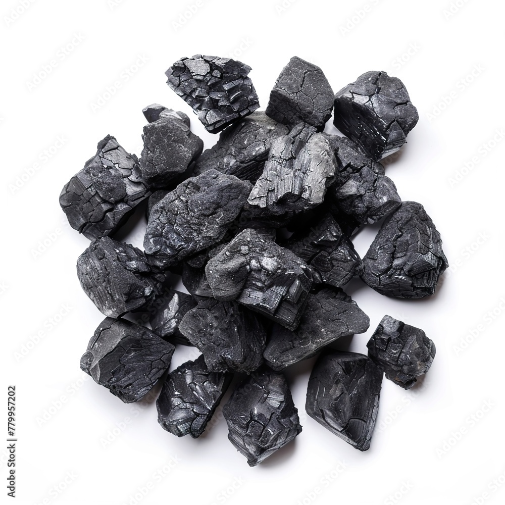 coals isolated on white background coals isolated on white background