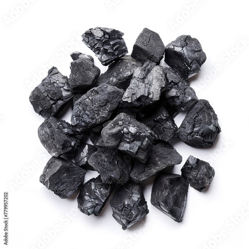 coals isolated on white background