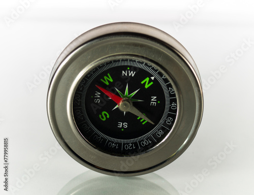 One compass isolated on white backgroun