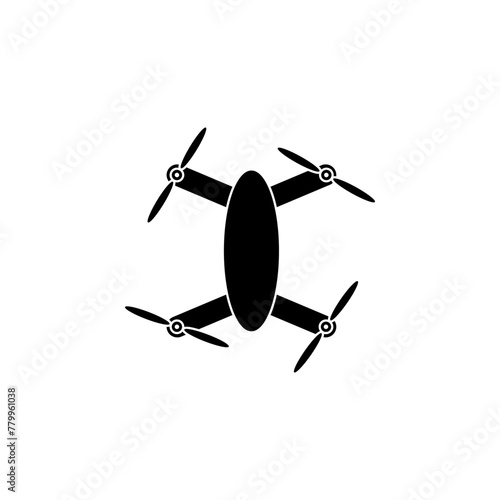Quadrupter Dron flat vector icon. Simple solid symbol isolated on white background