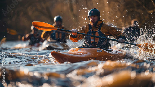 Challenging Rapids Expedition: Kayakers in Action © Nic