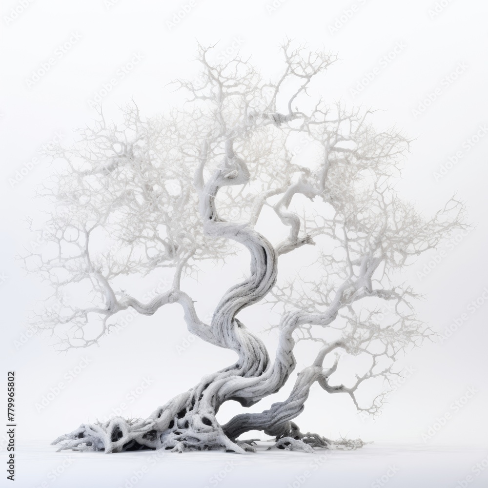 tree on white background 