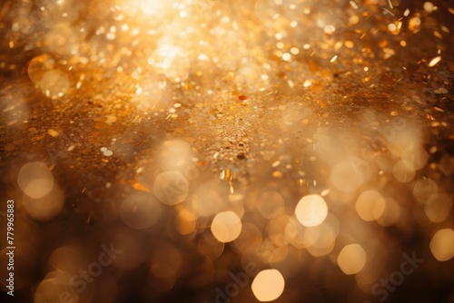 Radiant Sparkling golden blur. Magic glitter. Generate Ai