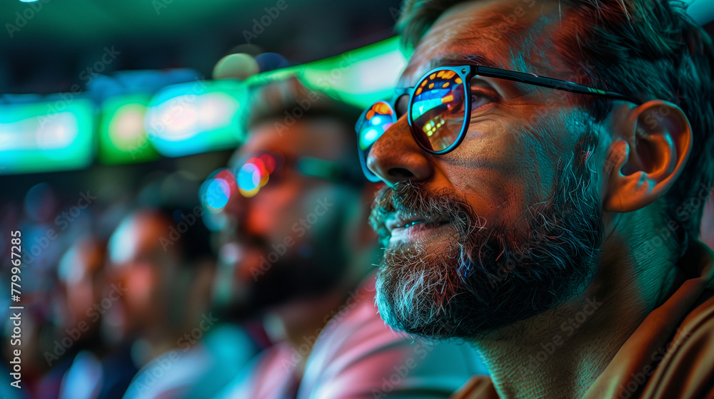 soccer fans watching match on big screens in sports bar .. soccer fans watching match on big screens in sports bar ..