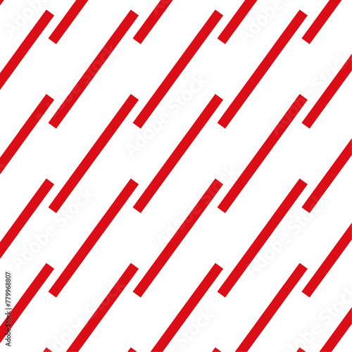 seamless pattern of red diagonal strokes on the white background, for design, textile, wrapping pape