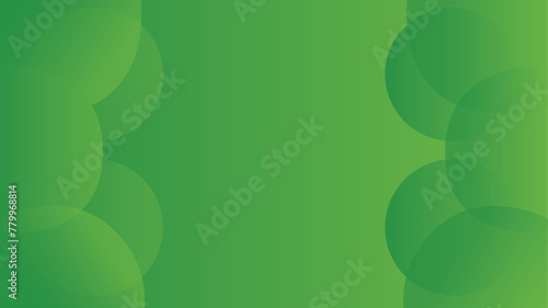 Green gradient background with abstract green circle geometric shape overlay layer. Modern green abstract design for a background  template  presentation  brochure  landing page  and banner.