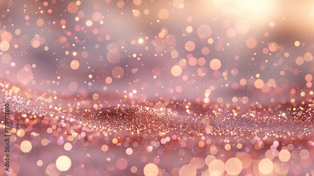 Radiant beams of sparkling glitter falling against a backdrop of soft, muted colors, creating a serene and enchanting abstract background. Radiant beams of sparkling glitter falling against a backdrop of soft, muted colors, creating a serene and enchanting abstract background.
