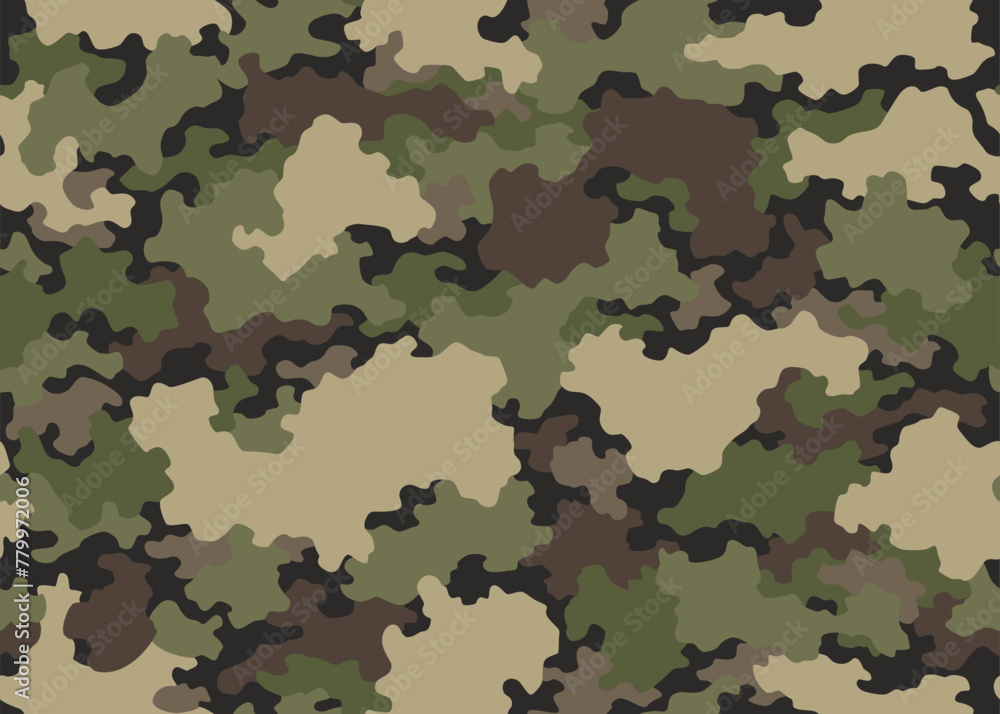 Camouflage texture seamless pattern. Abstract modern camo background for fabric and fashion textile print. Woodland style. Textures of classic clothing in masking style Camouflage texture seamless pattern. Abstract modern camo background for fabric and fashion textile print. Woodland style. Textures of classic clothing in masking style