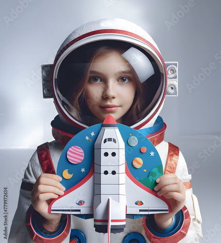 child with a rocket