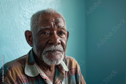 Portrait of a senior man in nursing home photo