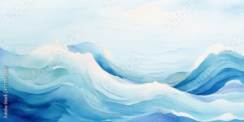 Abstract vector ocean wave soft blue and white background. Water  ocean wave white and soft blue aqua, teal texture. © Vactor Viky