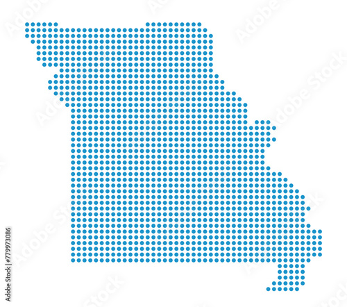 Map of Missouri state from dots