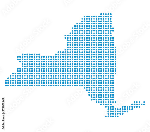 Map of New York state from dots